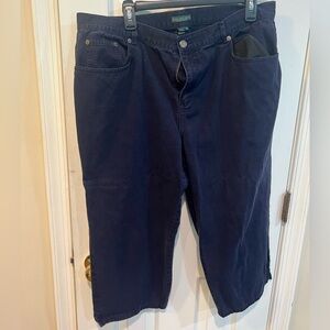 Women’s Ralph Lauren -Lauren Jean Company - navy blue capris - size 16W